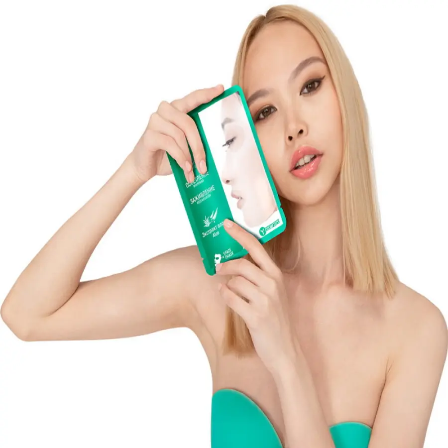 Маска для лица с экстрактом алоэ YAMAGUCHI Aloe Mask